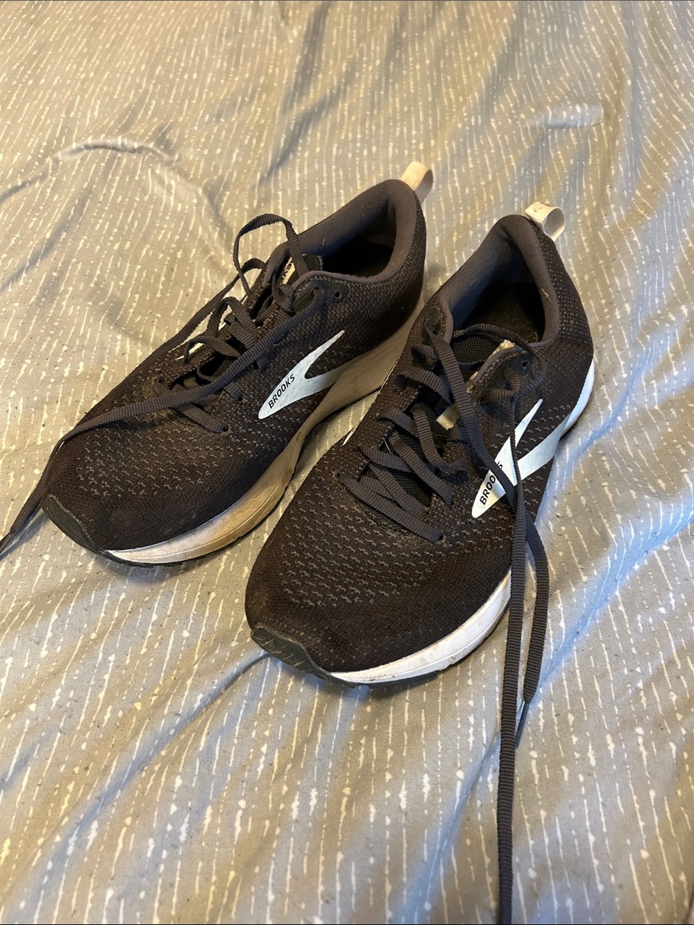 Brooks Black and White Lightweight Running Shoes
